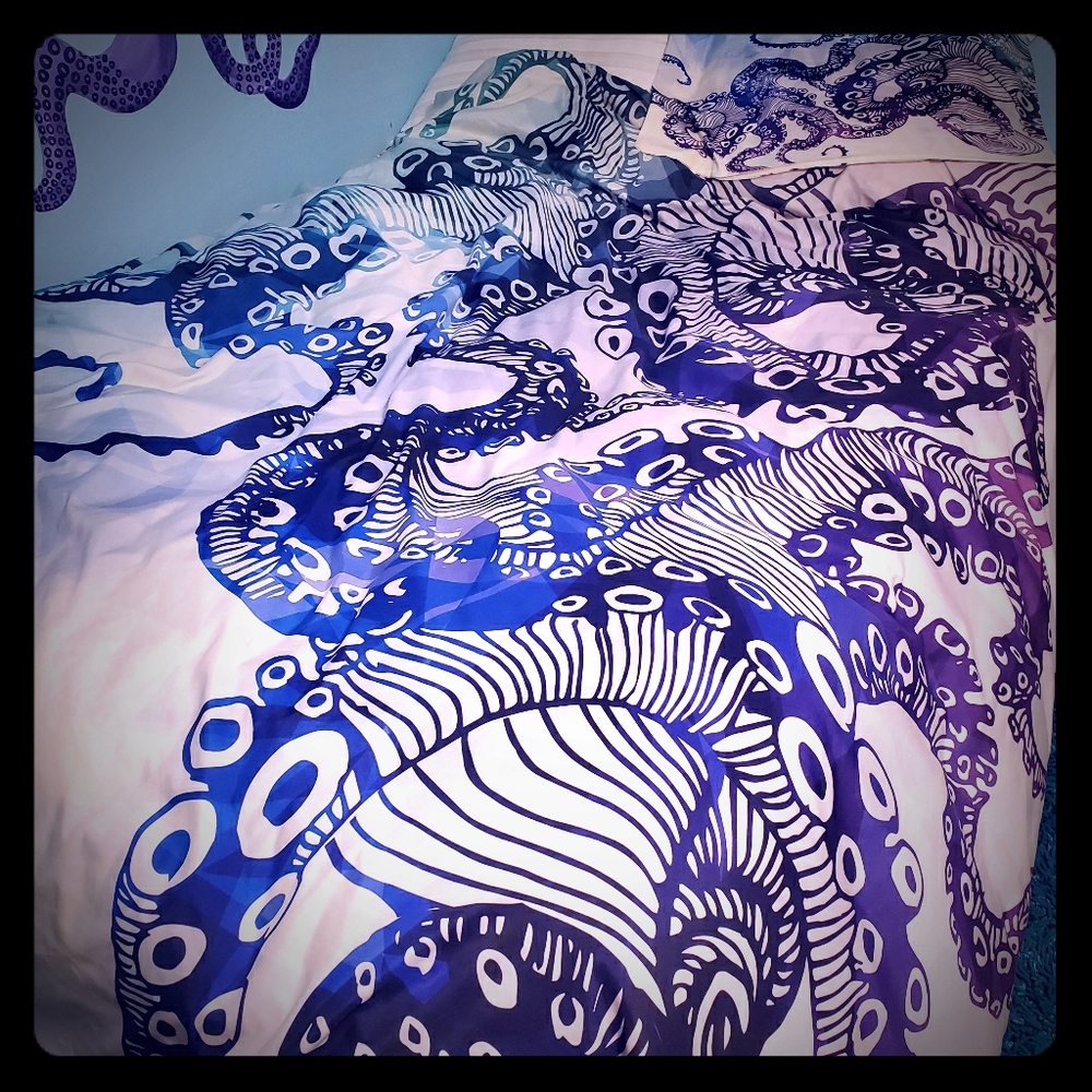 Octopus Queen Duvet Cover with 2 Shams